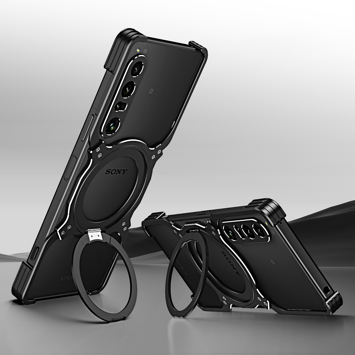 Metal Bumper Aluminum Frame Case - Bezramkowe magnetyczne etui metalowe do Sony