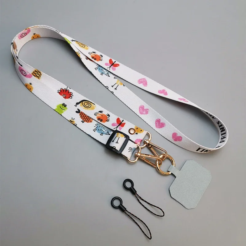 Crossbody Lanyard Neck Strap Case - Kolorowe paski Crossbody Liny do telefonów