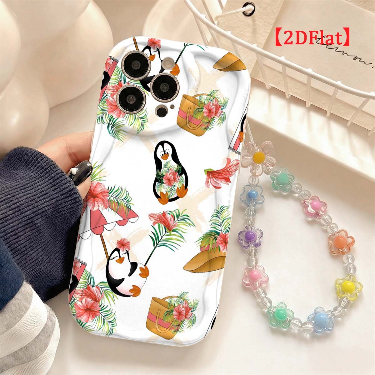 Urocze etui na telefon z motyw – Cute Cartoon Wrist Strap Silicone Case recenzja i cena